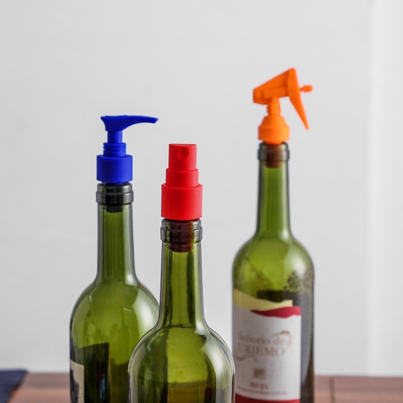 噴頭造型矽膠酒瓶塞三件組