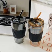 北極光高顏質玻璃吸管兩用杯
