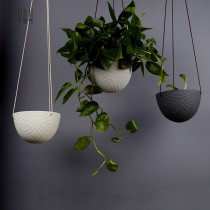 歐式簡約吊掛式陶瓷花盆 (三色)