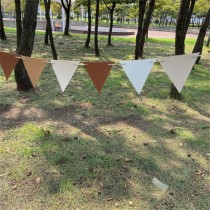 露營風裝飾三角彩色3m皮質掛旗