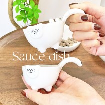 貓咪尾巴可愛陶瓷醬料碟