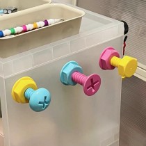 創意可旋轉螺絲造型掛勾三色組