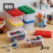 日本霜山積木玩具5L收納盒三件組 (四色)